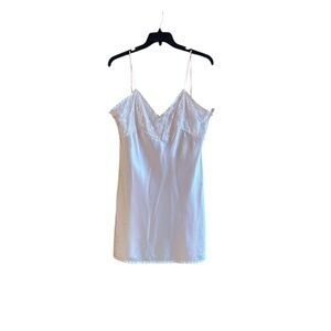 Vtg Dentelle Babydoll Satin Lace Detailed Slip Dress Large Bridal Holiday Event